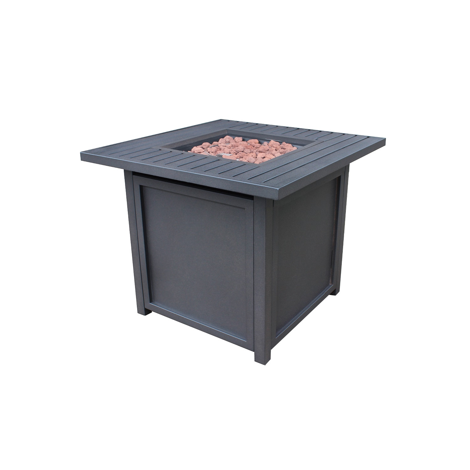 Moda Furnishings UI-GFT-31269-BR 30-Inches W Brown Aluminum Rectangle Tabletop Liquid propane Fire pit