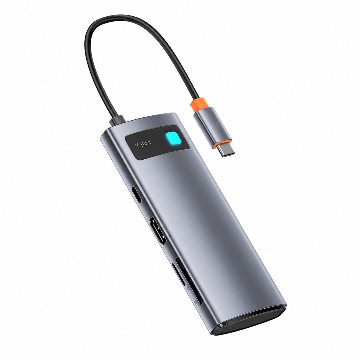Etokfoks  7 in 1 USB C Hub Adapter with HDMI 4K 60Hz PD 100W 3 USB A SD TF Card Reader for Mac Dell HP ASUS