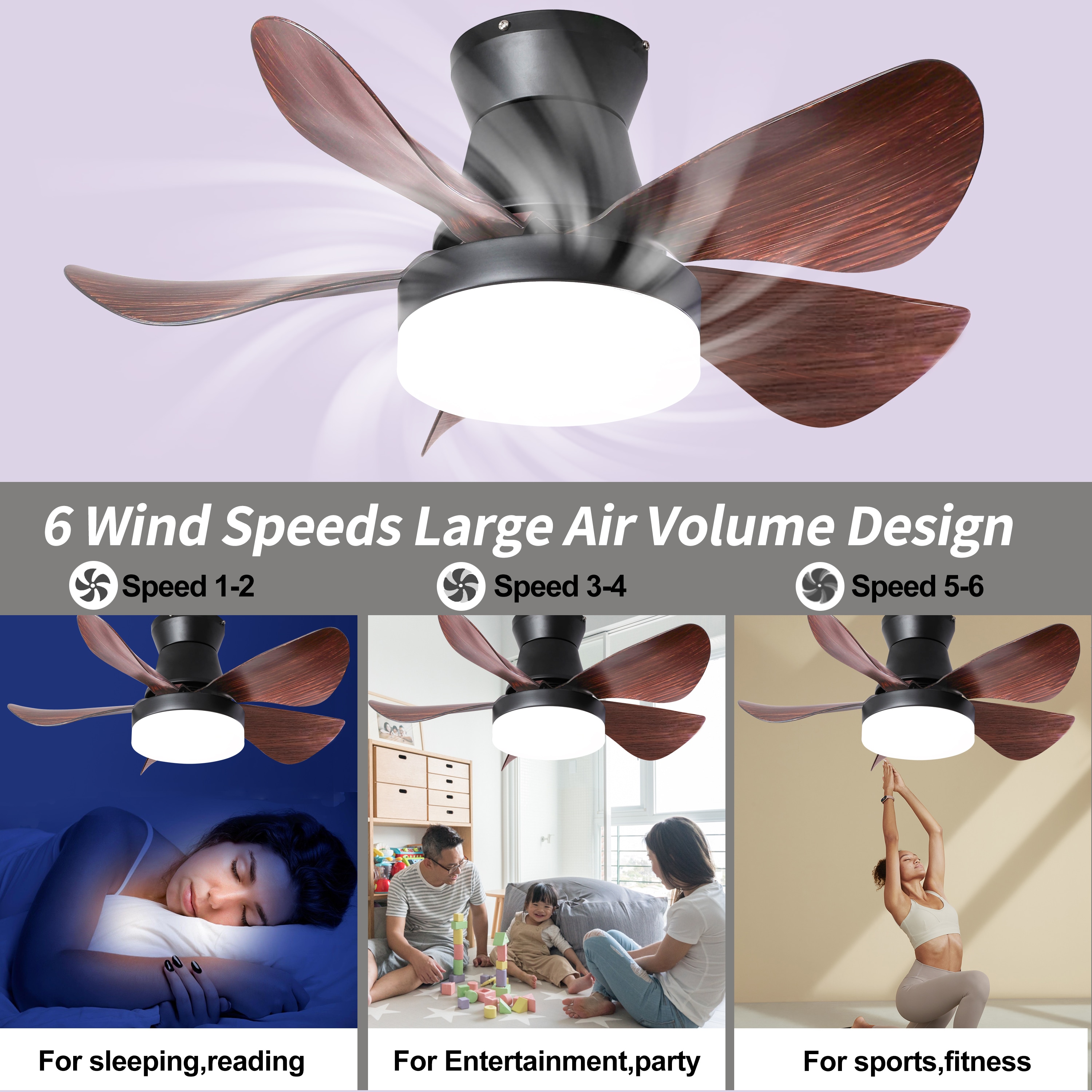 WELLFOR AMYUA-01 Ceiling-Fans - View #3