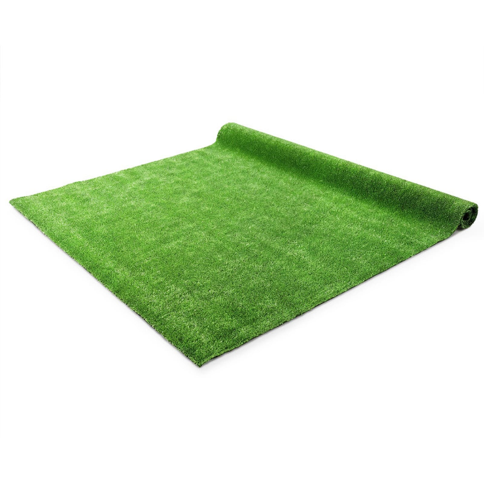 SUGIFT 8-ft x 5-ft Artificial Turf Rug in Green with Low 0.3-in Pile Height 40-sq ft Coverage Non-Shedding PP Grass Yarn SBR Latex Backing Dense Drainage Holes Fade-Resistant and Trimmable for Balcony Patio Backyard Pet Area and Play Zone