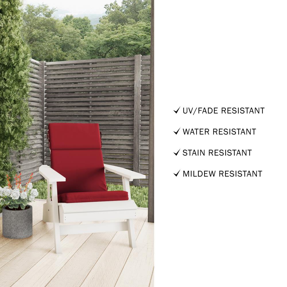 Brick Stripe Outdoor 15-inch Bistro Chair Cushion (Set of 4) - Bed