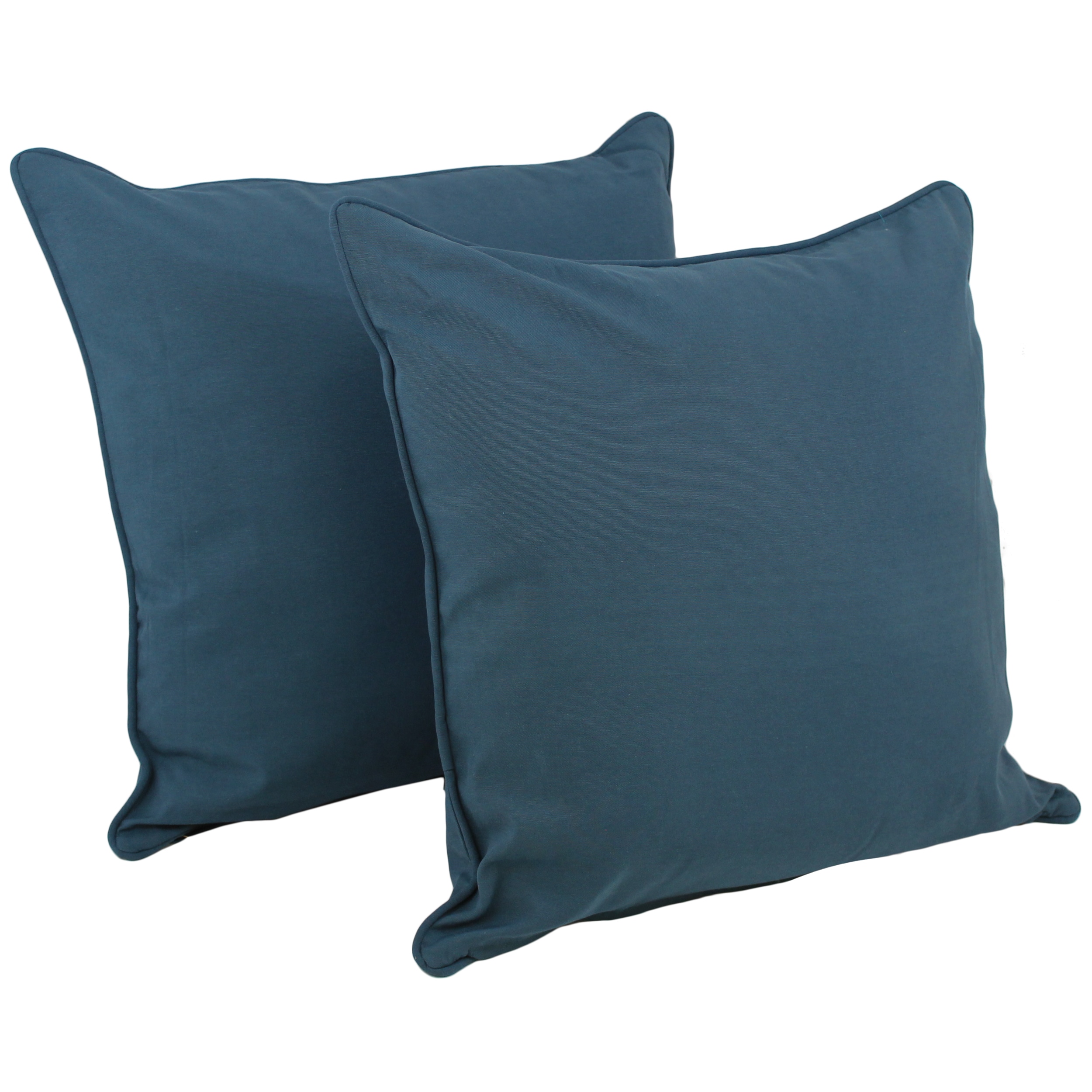 Blazing Needles 9813-CD-S2-TW-IN 2 -Piece 25-in x 25-in Indigo Square Indoor Decorative Pillow