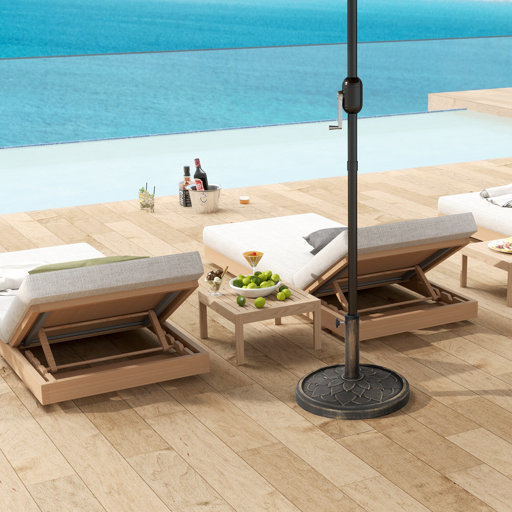 Outsunny 84D-377V00TN Umbrella-Bases - View #9