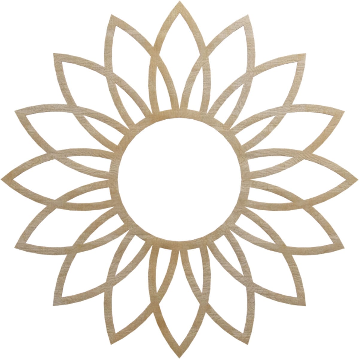 Ekena Millwork CMWP36X36X0250DABI Daisy Fretwork 36-in W x 36-in L Contemporary Birch Wood Whole Ceiling Medallion