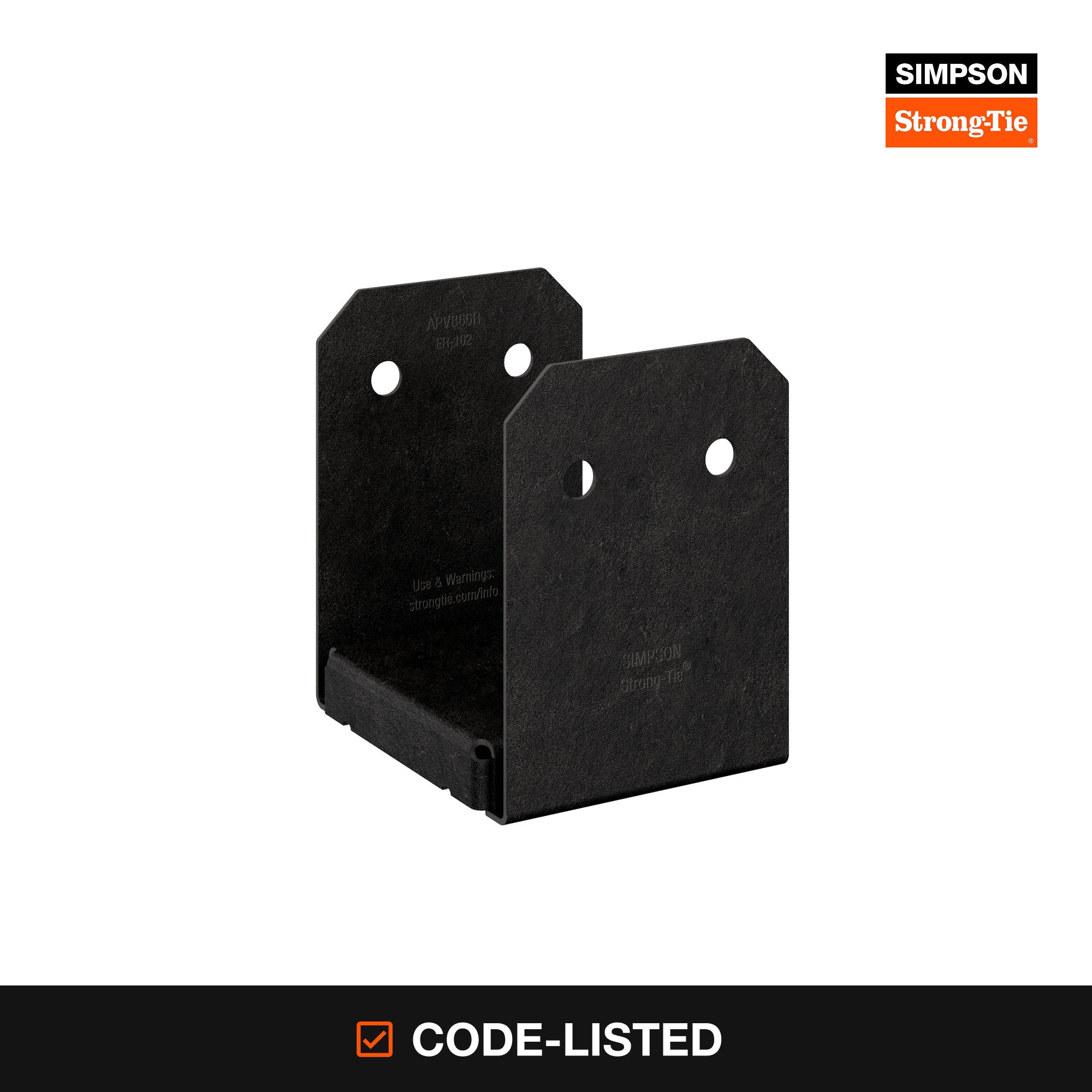 Simpson Strong-Tie Outdoor Accents Avant 6-in x 6-in Powder-coated Wood to concrete (retrofit) Base