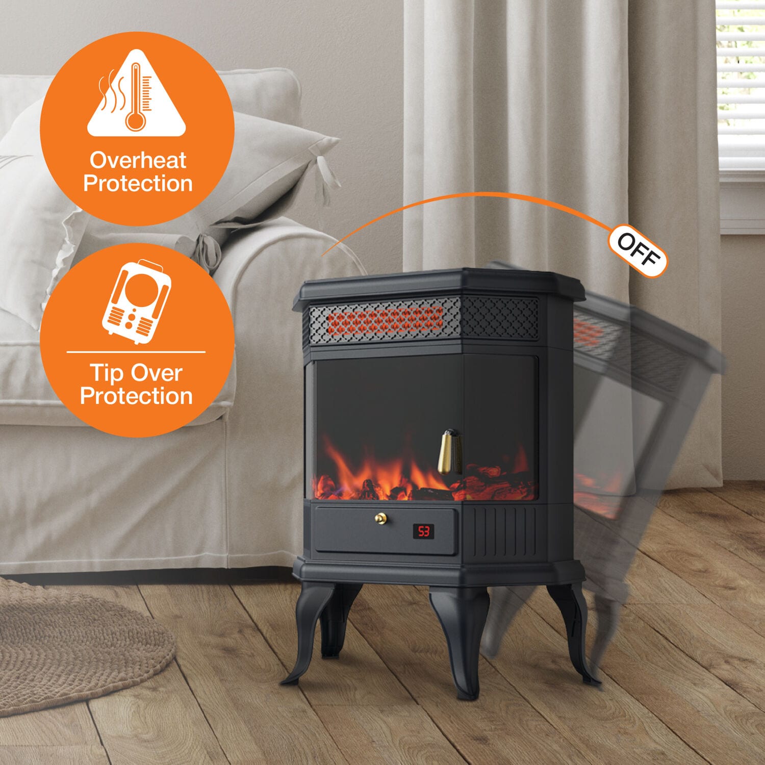 Lifesmart HT1209 Electric-Fireplaces - View #2