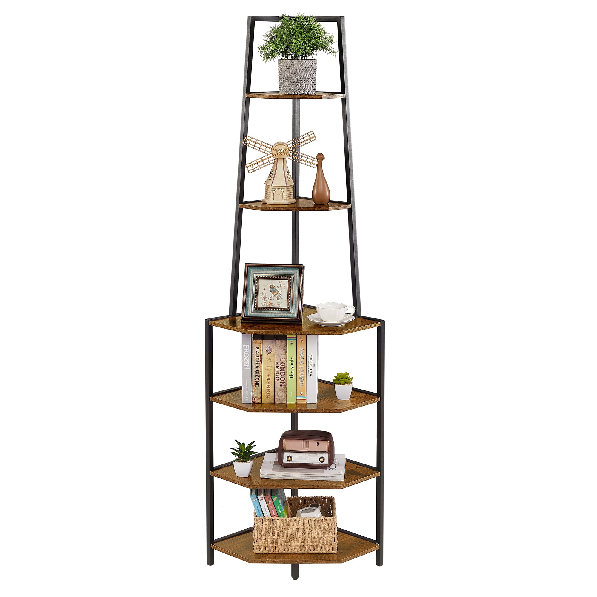 Vecelo LOE-XF-CCS03-BRN bookcases - View #3