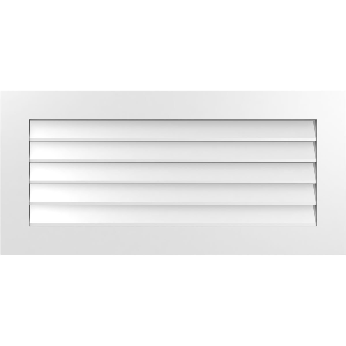 Ekena Millwork GVPVE42X2001SN 42-Inches x 20-Inches Off-white Rectangle PVC Gable Louver Vent