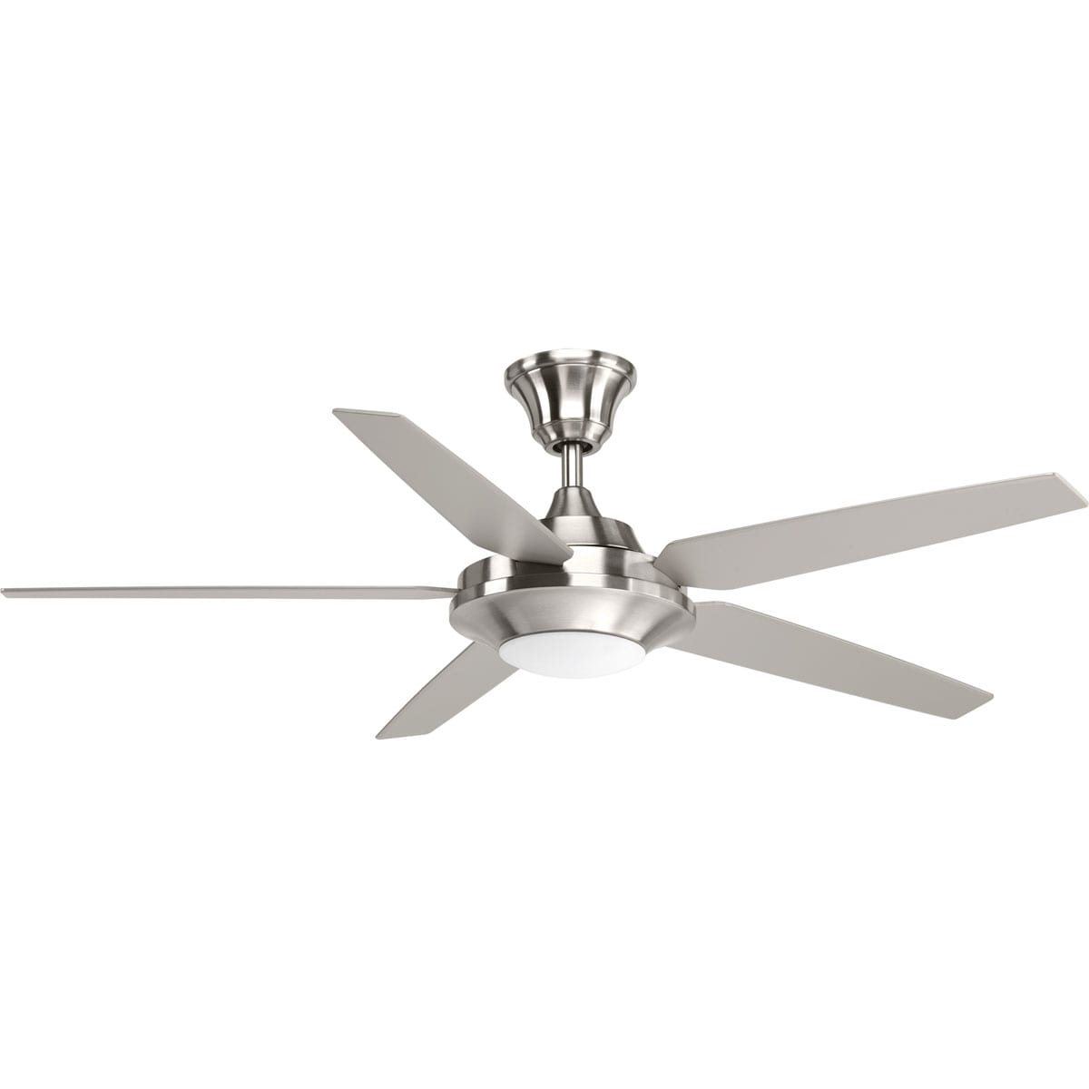  P2539-0930K Signature Plus II 54-in Integrated LED Brushed Nickel with Driftwood/Silver Blades Ceiling Fan With Light - Remote Included ( 5 -Blade )
