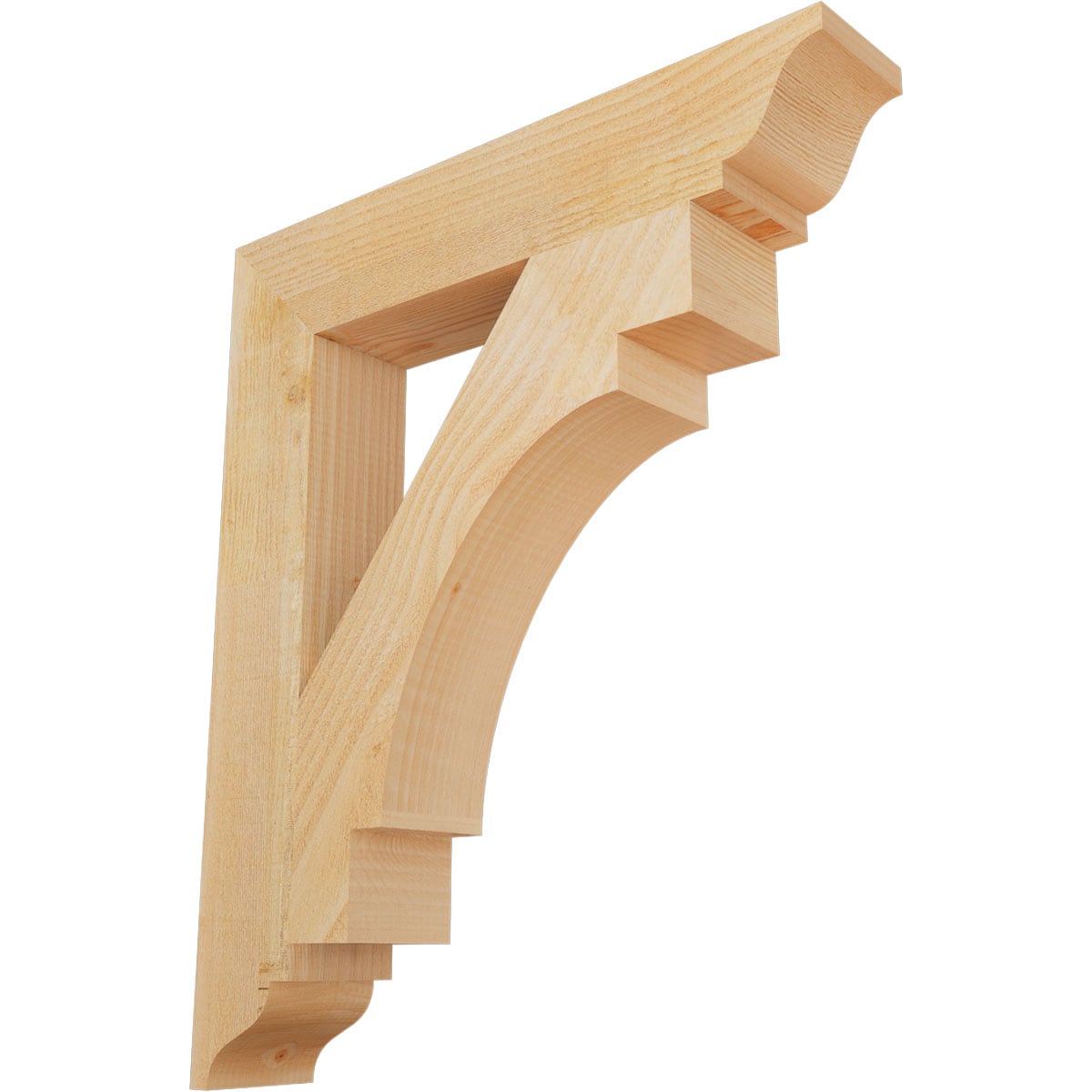 Ekena Millwork BKT04X22X26MRC01RDF Merced traditional rough sawn 4-in x 22-in x 26-in Douglas fir Brown Wood Standard bracket