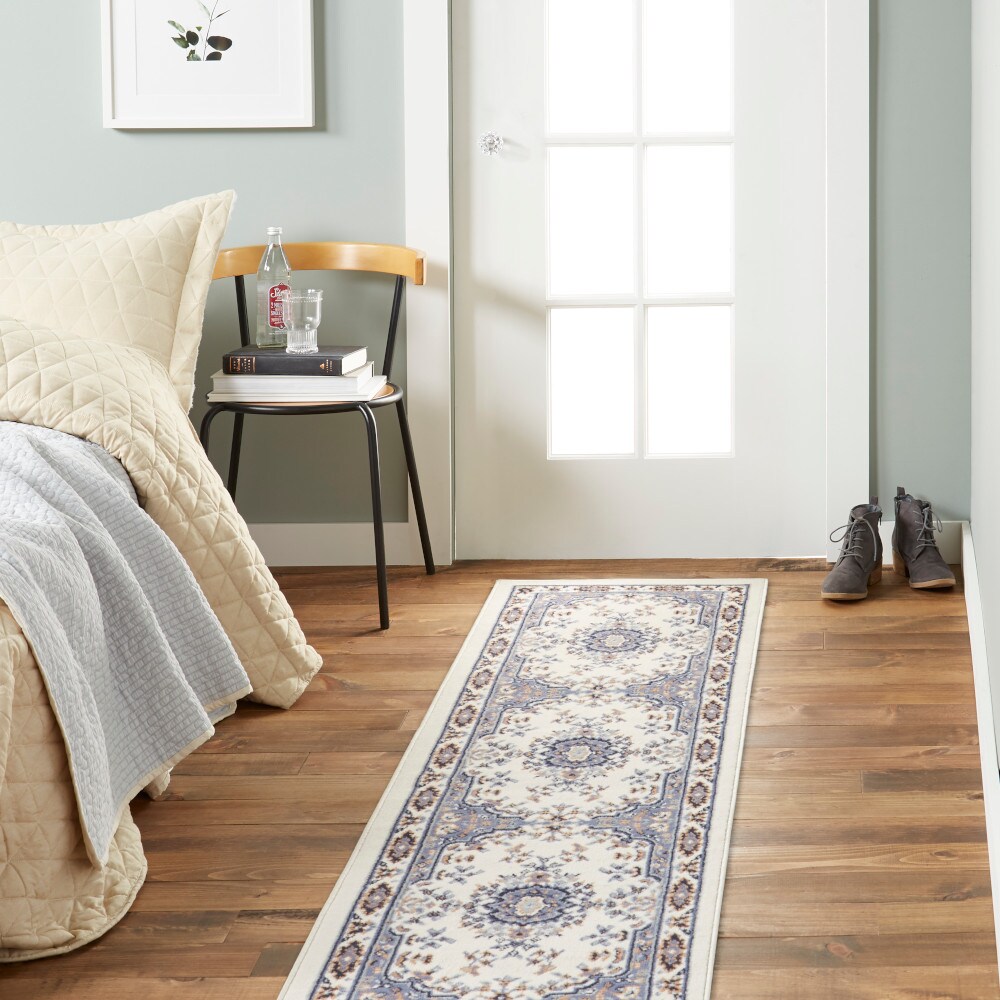 Home Dynamix 4-7069-103 Premium Sakarya 2 x 7 (ft) Loomed Polypropylene Ivory Rectangular Indoor Medallion French Country Runner rug