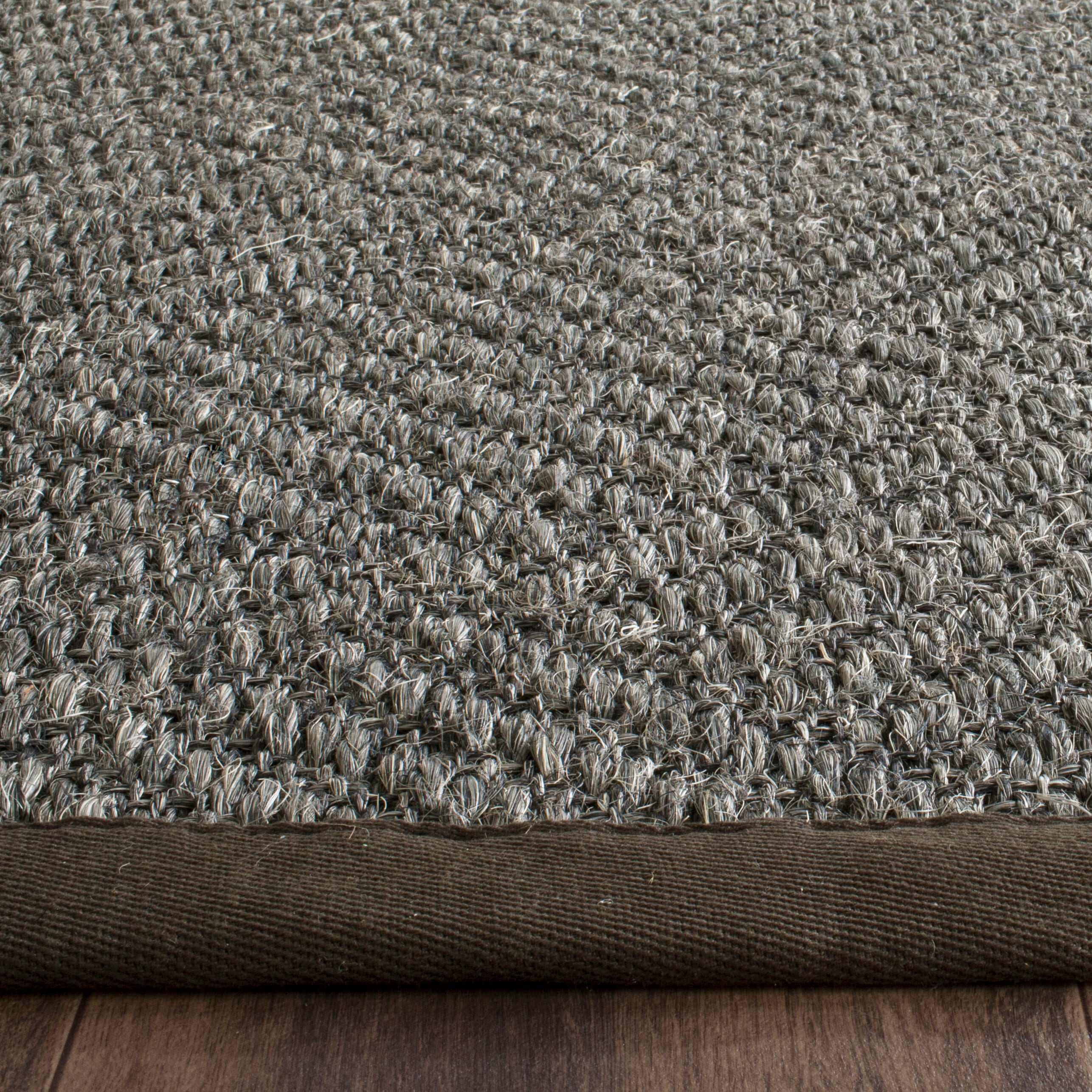 Gray and Dark Gray Flat Woven Sisal Area Rug 8'x10'