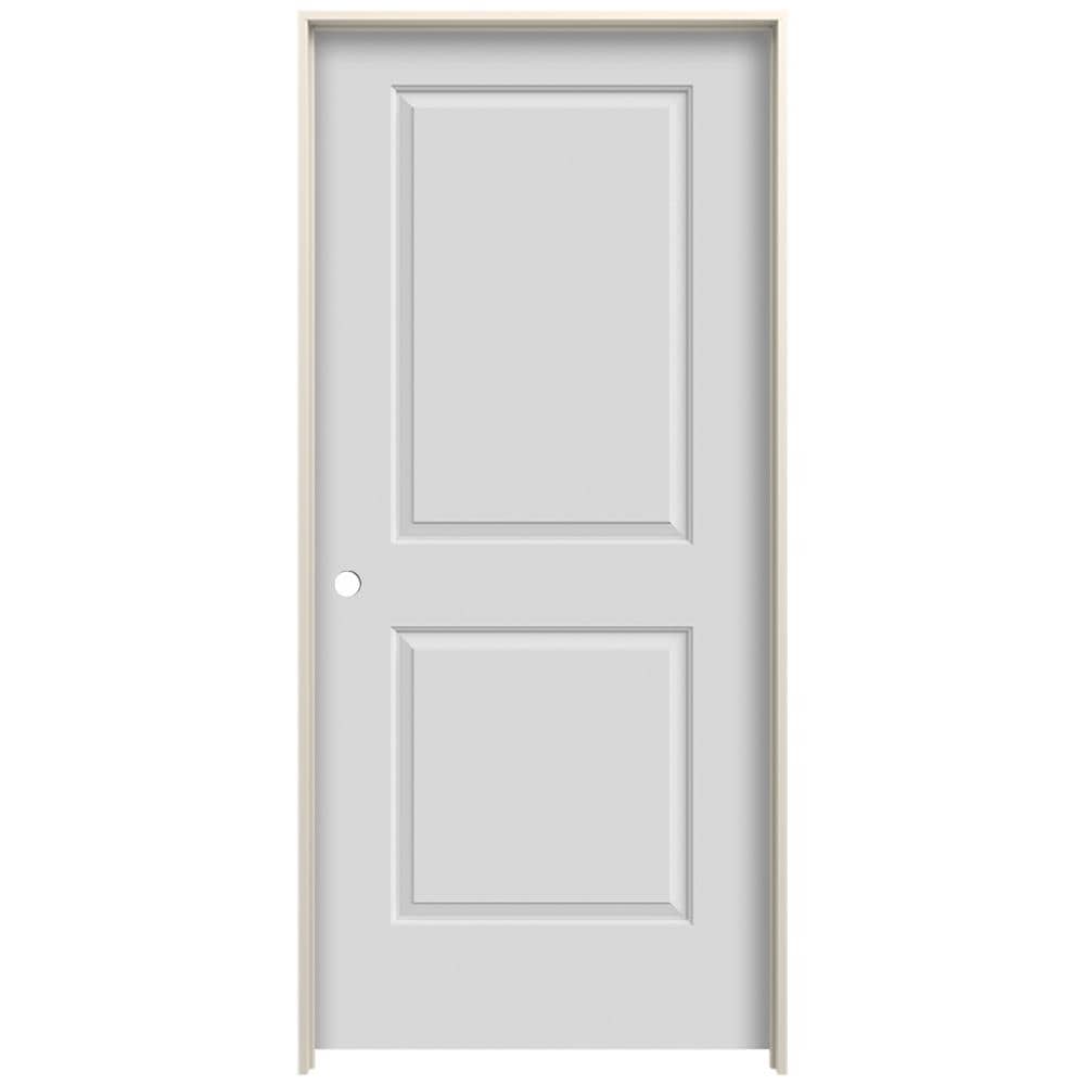 JELD-WEN LOWOLJW225700099 36-in x 80-in Fog Solid Core 2-panel Square Right Hand Smooth Prefinished Molded Composite Flat Jamb Single Prehung Interior Door