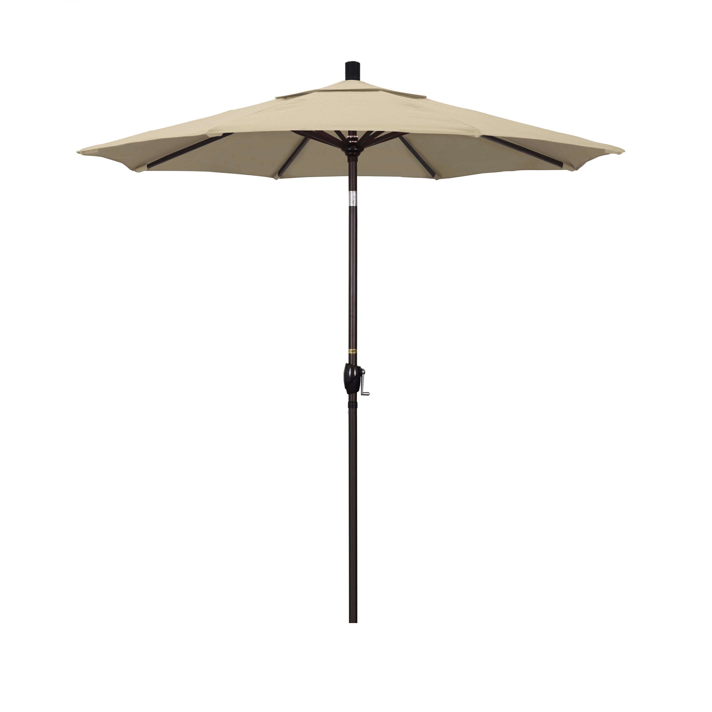 California Umbrella GSPT758117-5422 7.5-ft Aluminum Beige Push-button Tilt Market Patio Umbrella