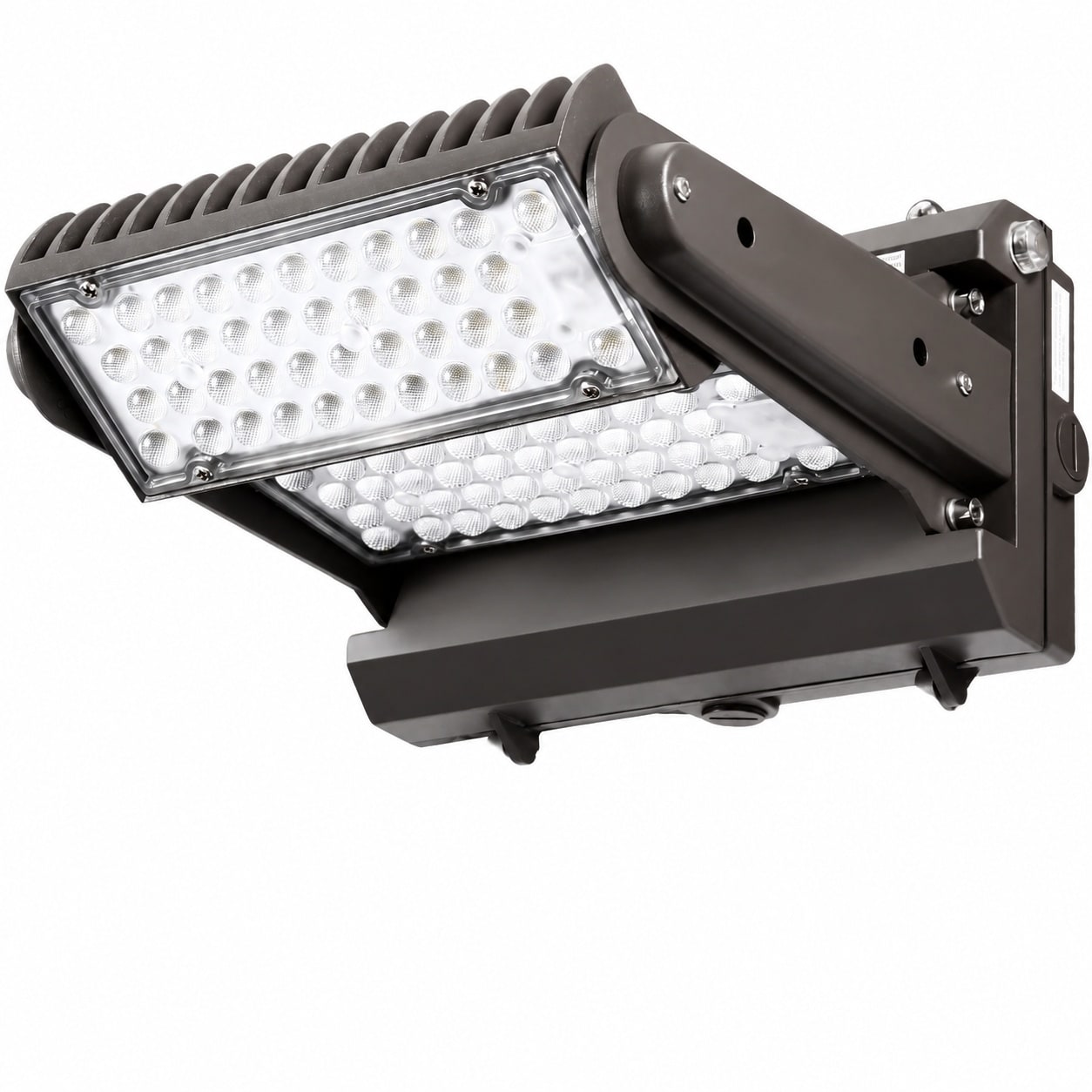 Aoibox  150 Watt Equivalent Integrated LED Gray Dusk to Dawn Motion Sensing Wall Pack Light 5000K Integrated LED Fixtures