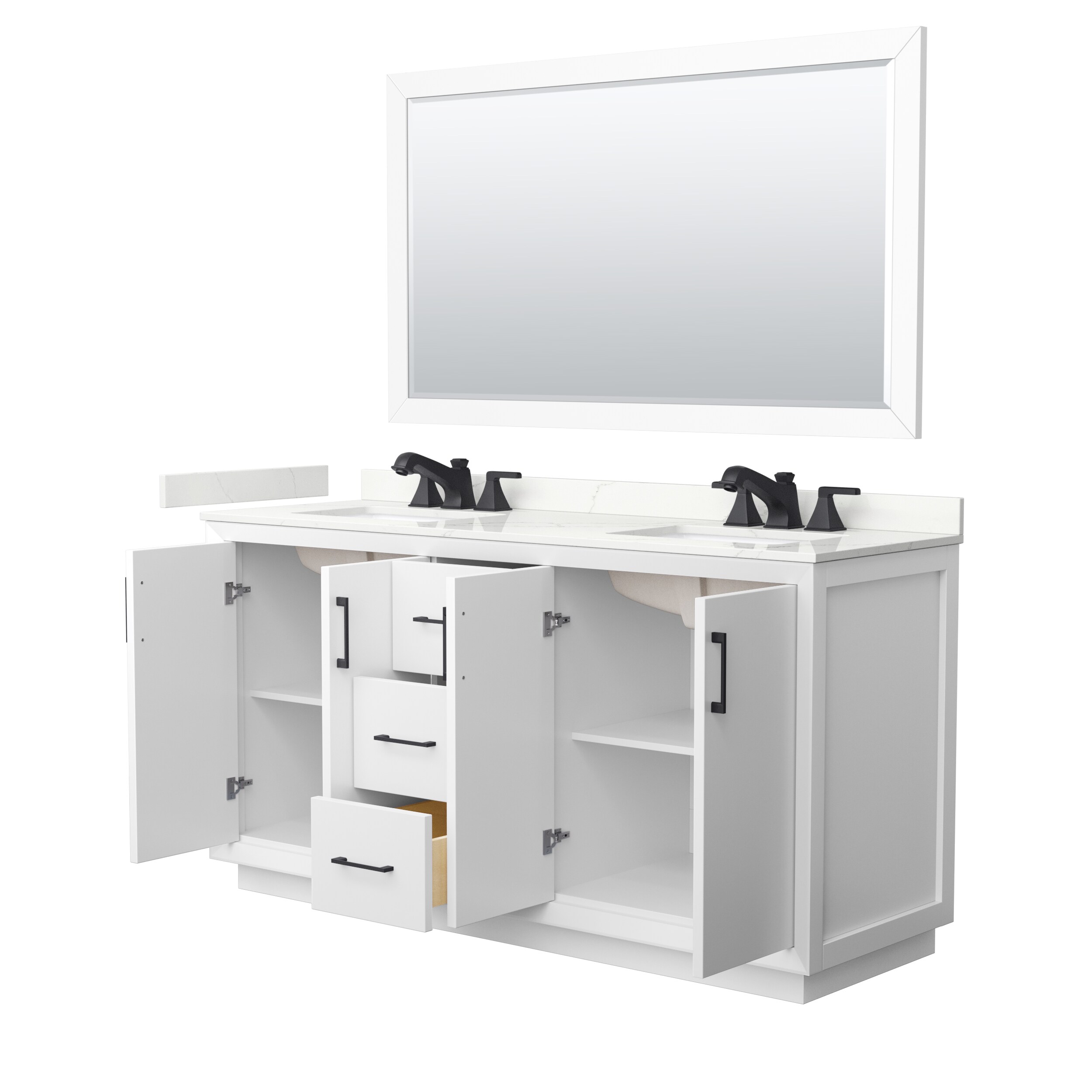 Wyndham Collection WCF414166DWBGTUS3M58 Bath-Vanity-Combo - View #2