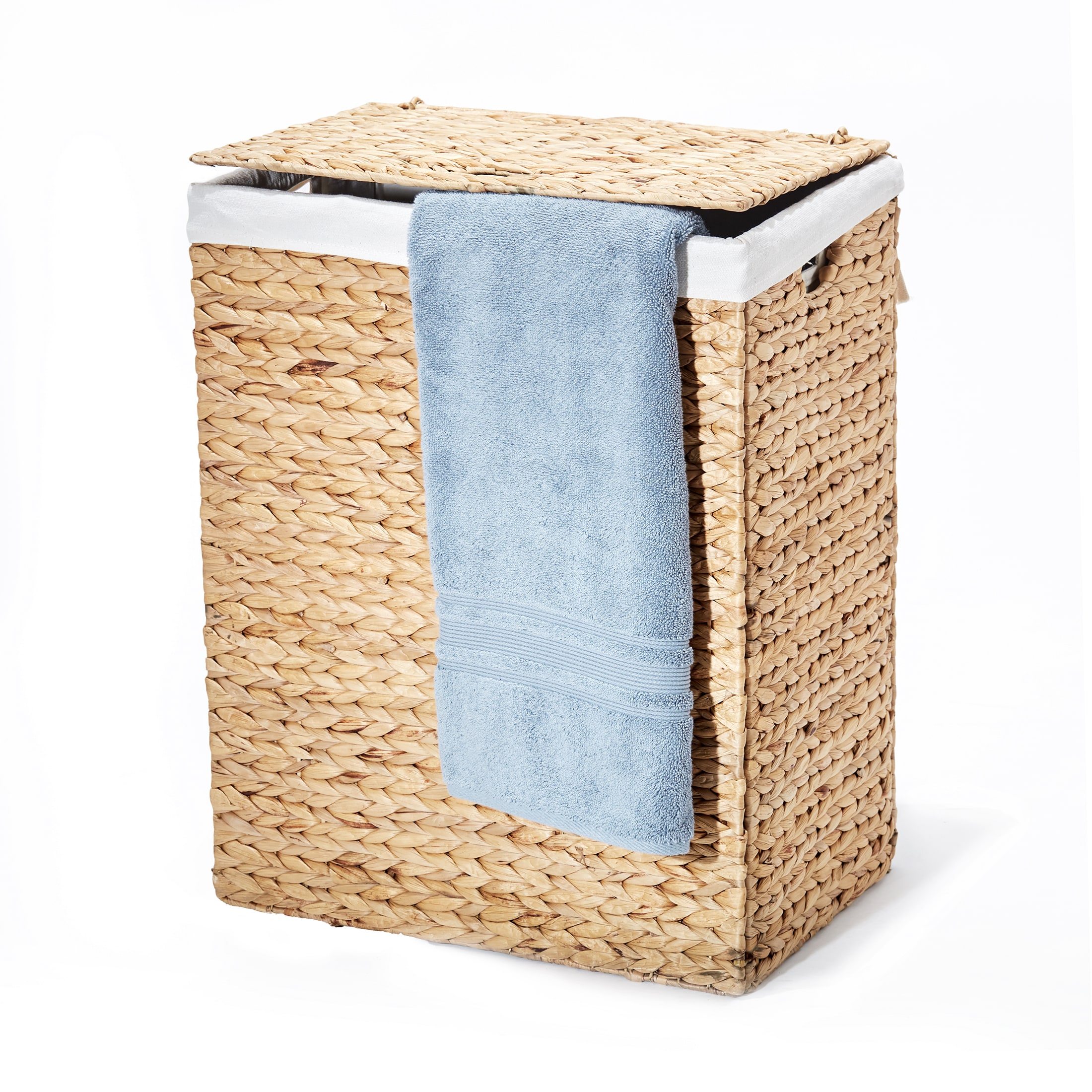 Seville Classics WEB601 Brown Water Hyacinth Laundry Hamper