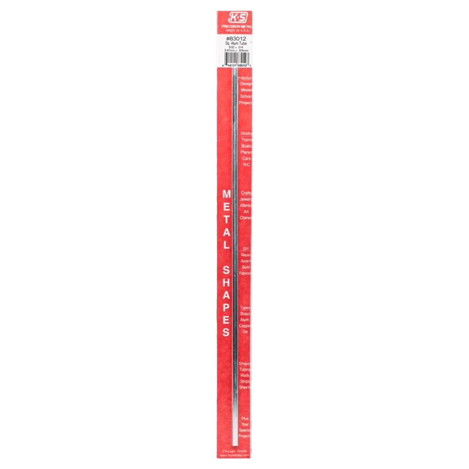 K&S Precision Metals K S 12 in. L Square Aluminum Tube
