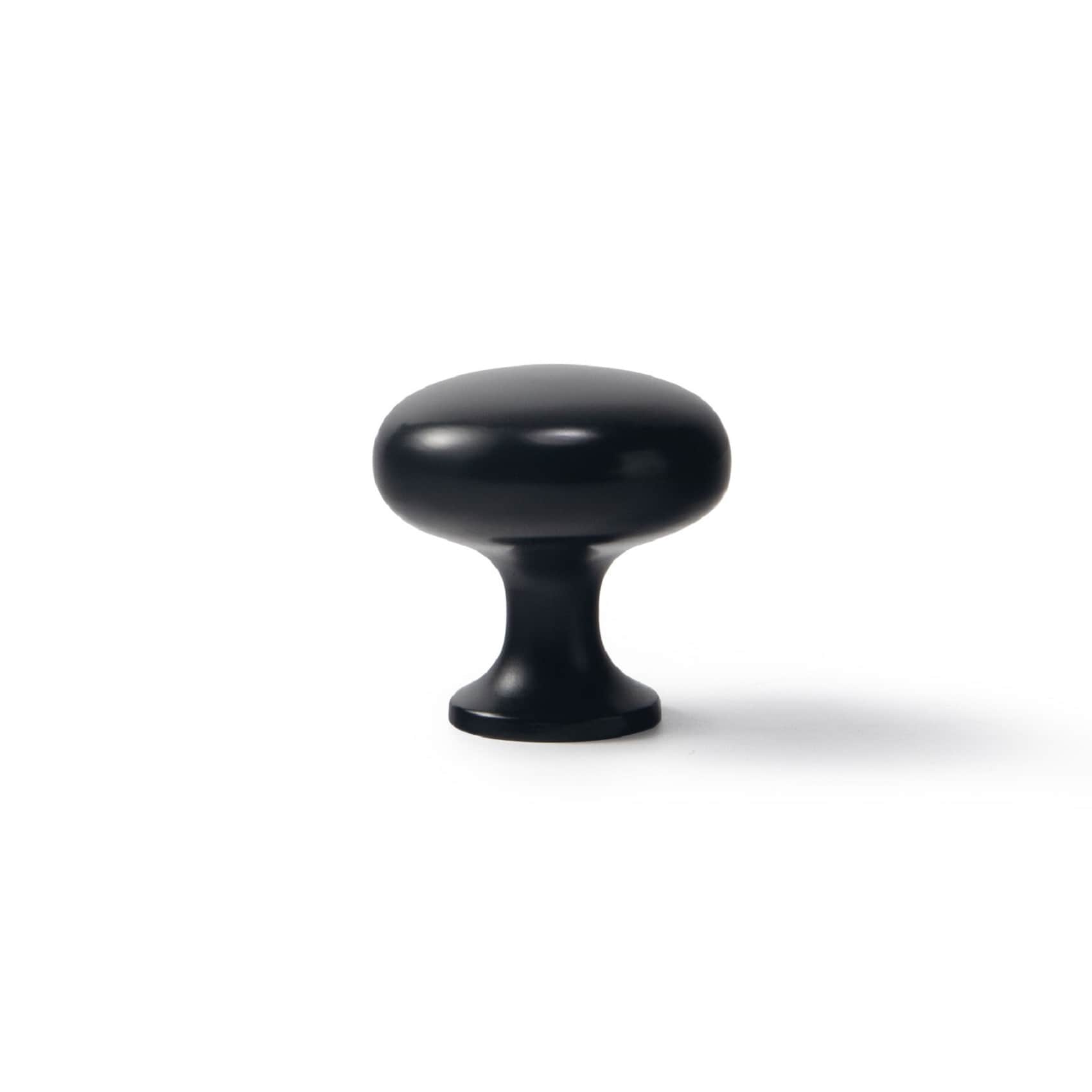 Miaokesen 901QB 1-3/16-in Polished Black Round Modern Cabinet Knob 6 -Pack