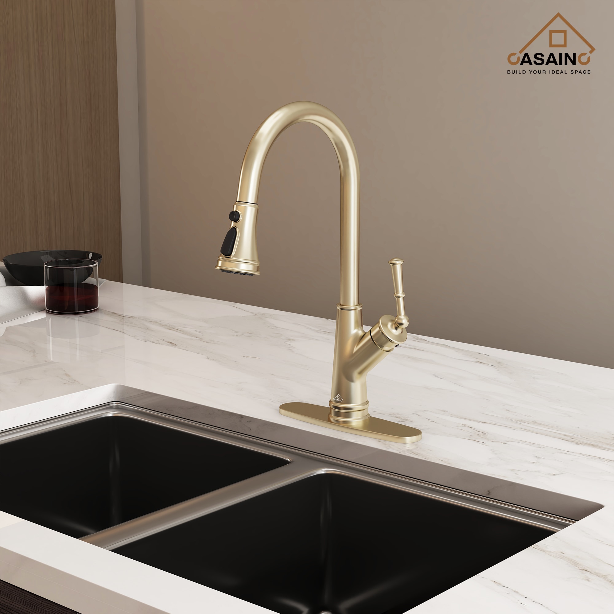 CASAINC CA-D4185-BG Kitchen-Faucets - View #2