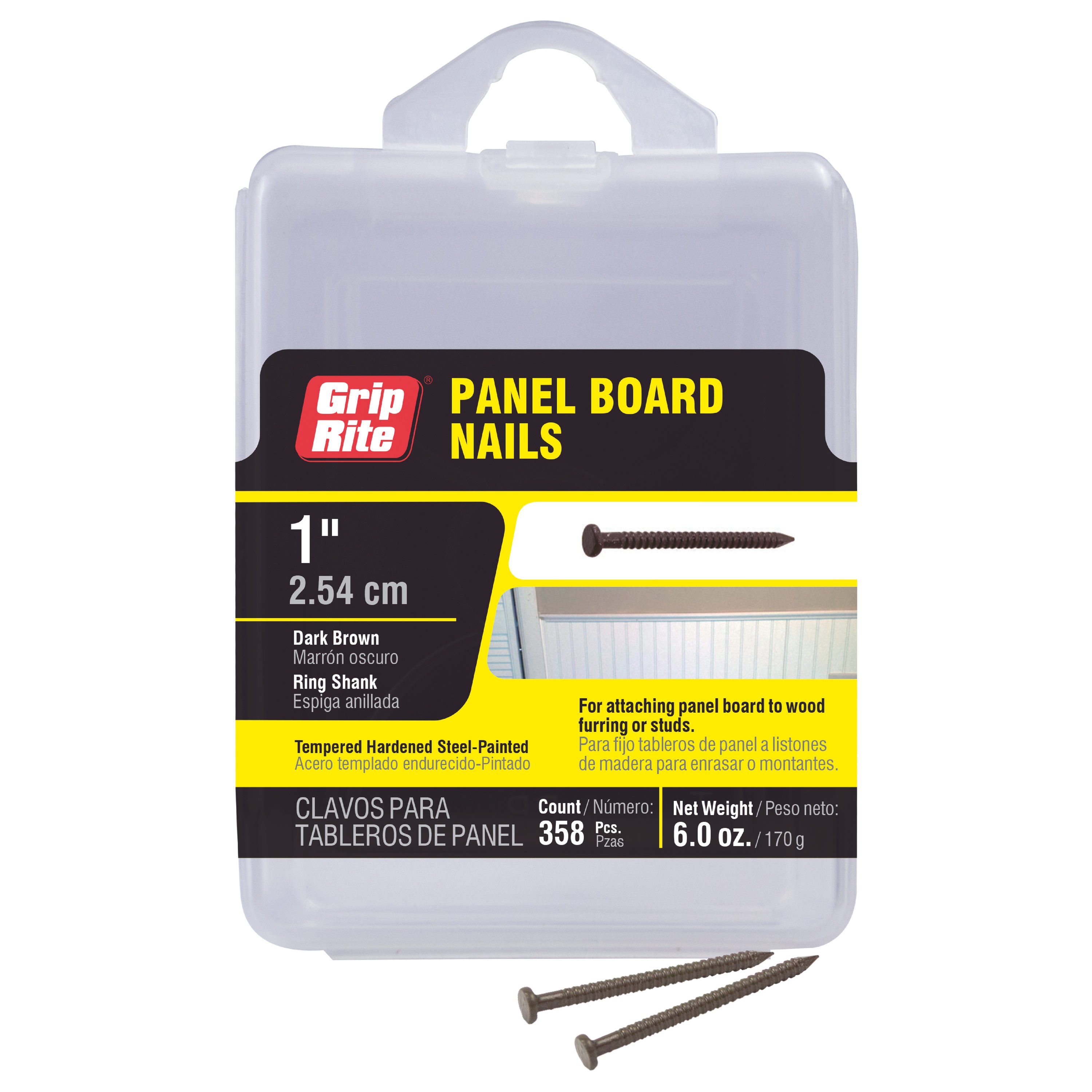 Grip-Rite 1PBDBR 1-in 16.5 -Gauge 2d Coated Panel board nails 358 -Per Box