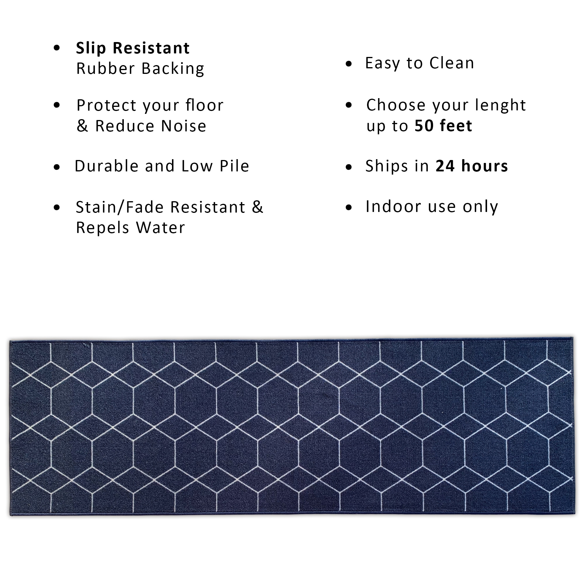 Playa Rug HEXNAVY-26X45 rugs - View #2