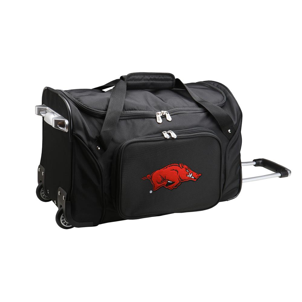 Deluxe Womens University of Arkansas Suitcase Duffel Bag or Large Arkansas Razorbacks Gym Bag Gear Duffle 
