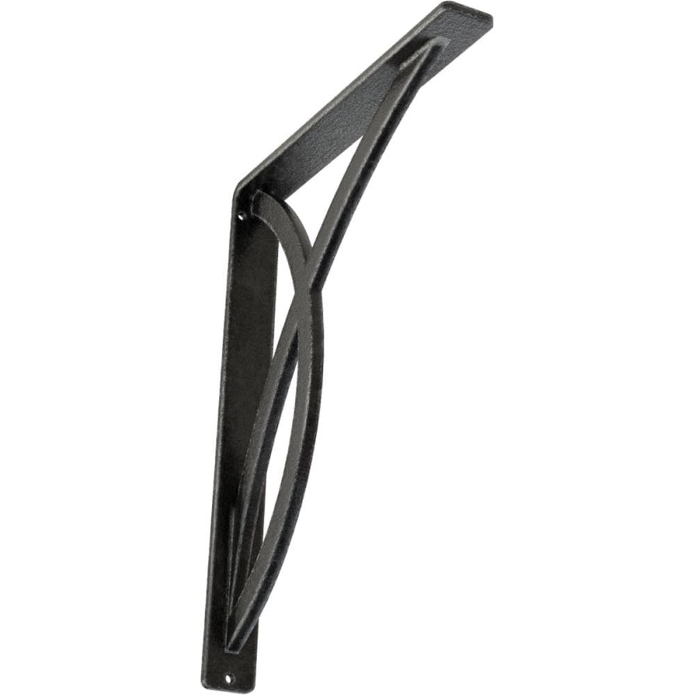 Ekena Millwork BKTM01X10X12SMIAPW Miller 10-in x 1.5-in x 12-in Gray Wrought iron Mounting bracket