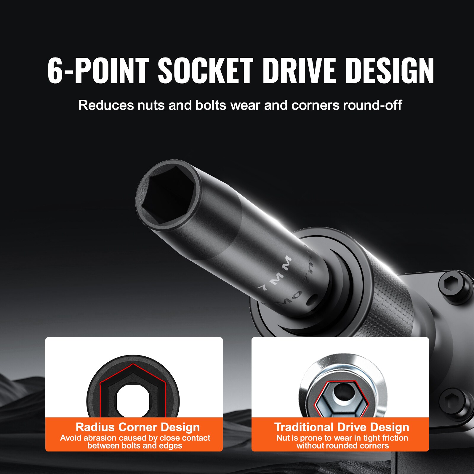VEVOR SCCJTTZJCRMO03732V0 Impact-Socket-Sets - View #4