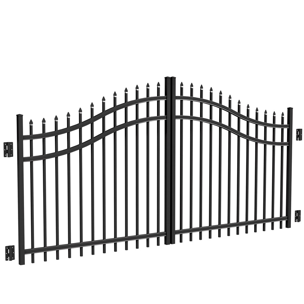 Freedom 73016872 10-Feet x 4-Feet Black Aluminum Driveway Gate