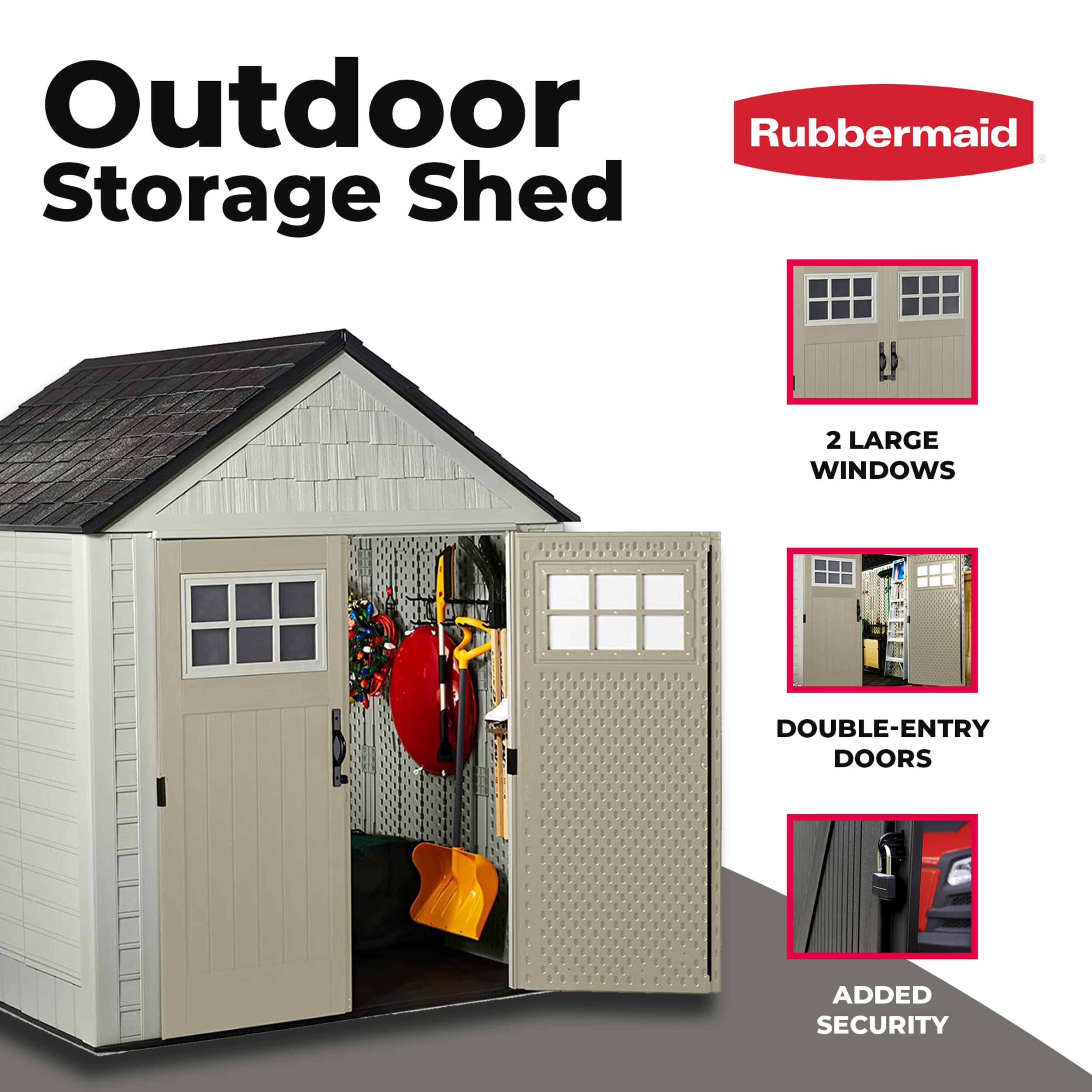 Rubbermaid 139149 Vinyl-Resin-Storage-Buildings - View #3