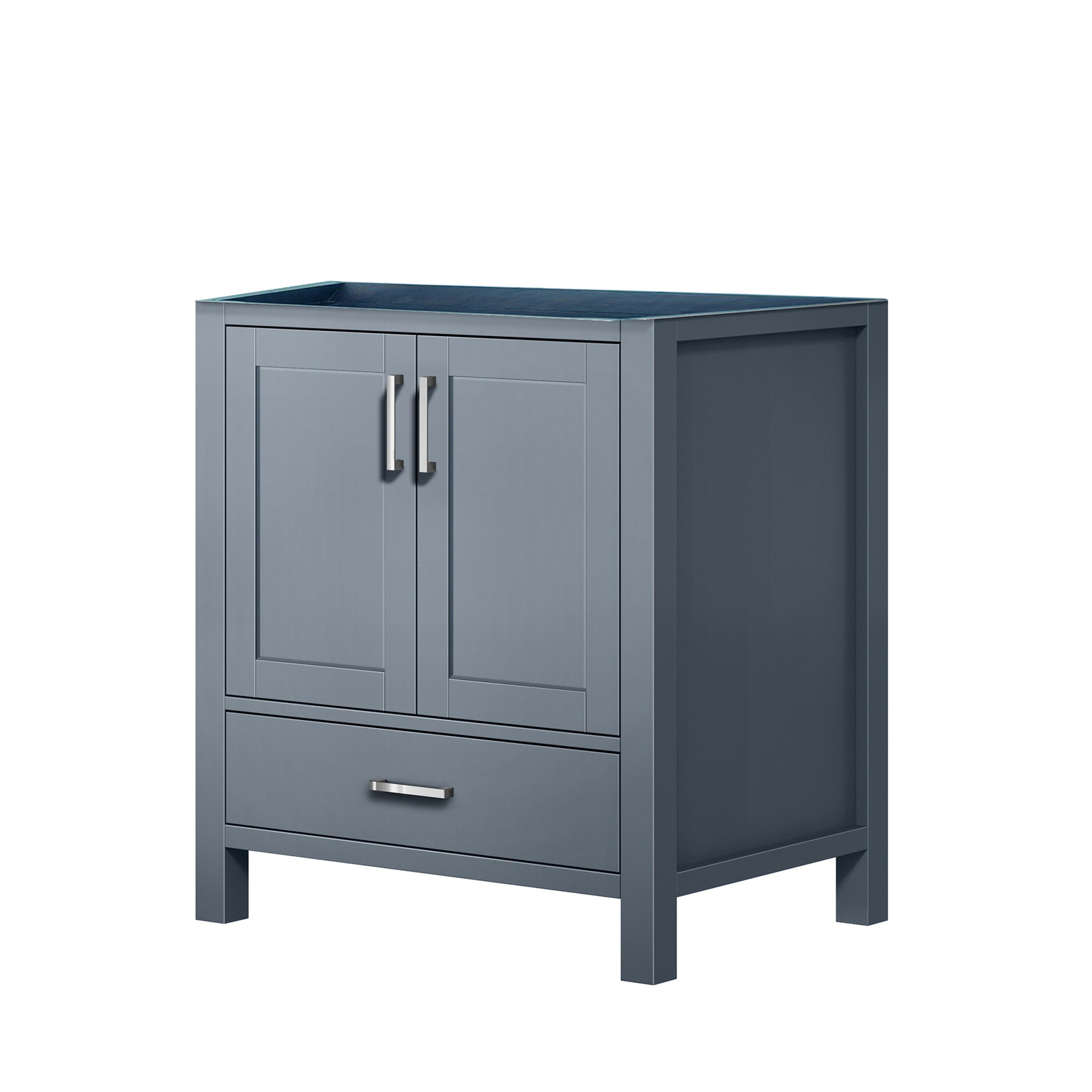 Lexora Jacques 30-in Dark Grey Bathroom Vanity Base Cabinet without Top ...