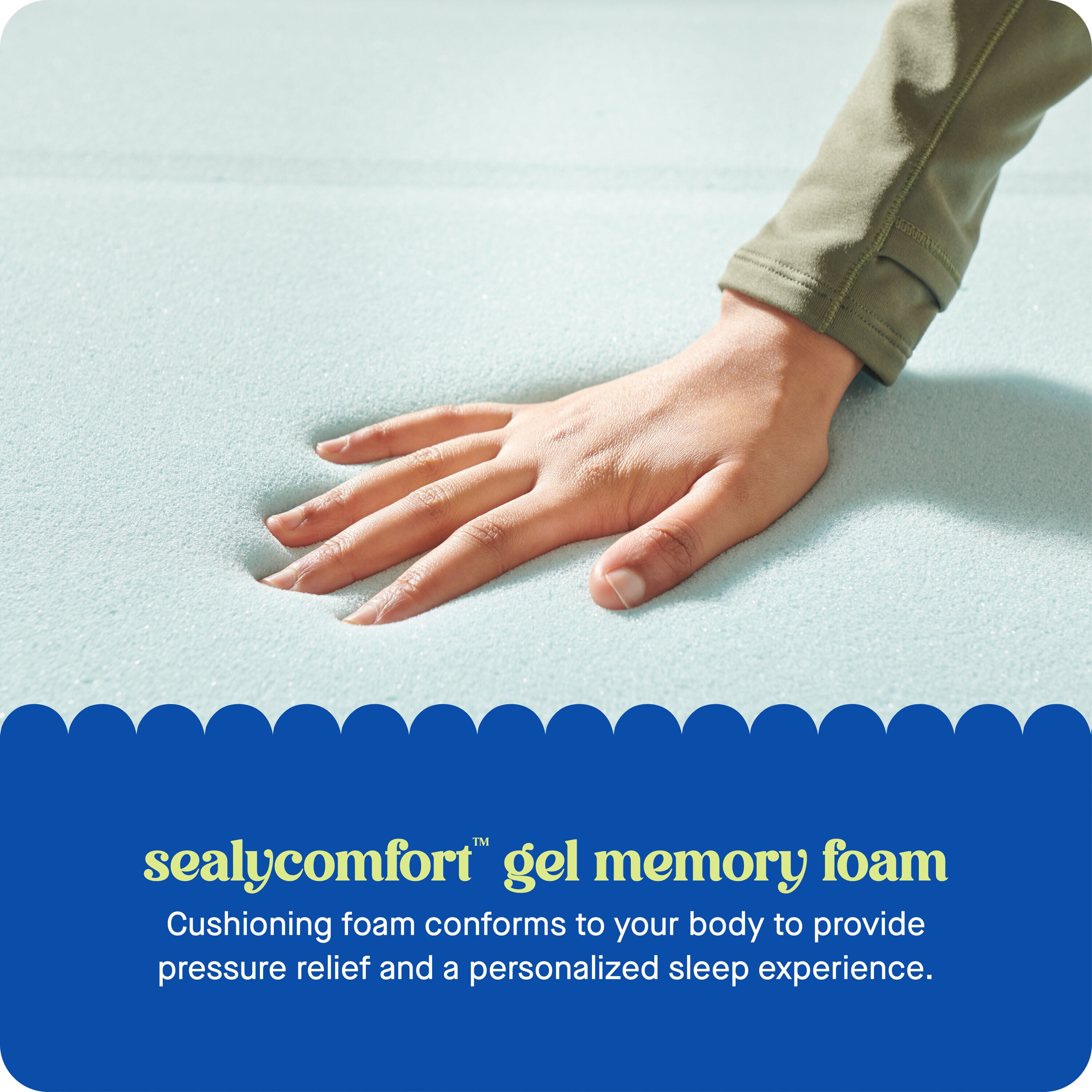 Sealy Dreamlife 3" Gel Memory Foam Twin Mattress Topper with Cooling Cover