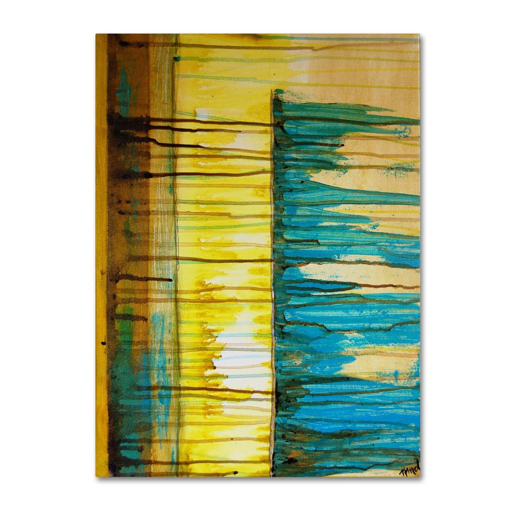 Trademark Fine Art ND084-C1824GG Framed 24-in H x 18-in W Abstract Print on Canvas