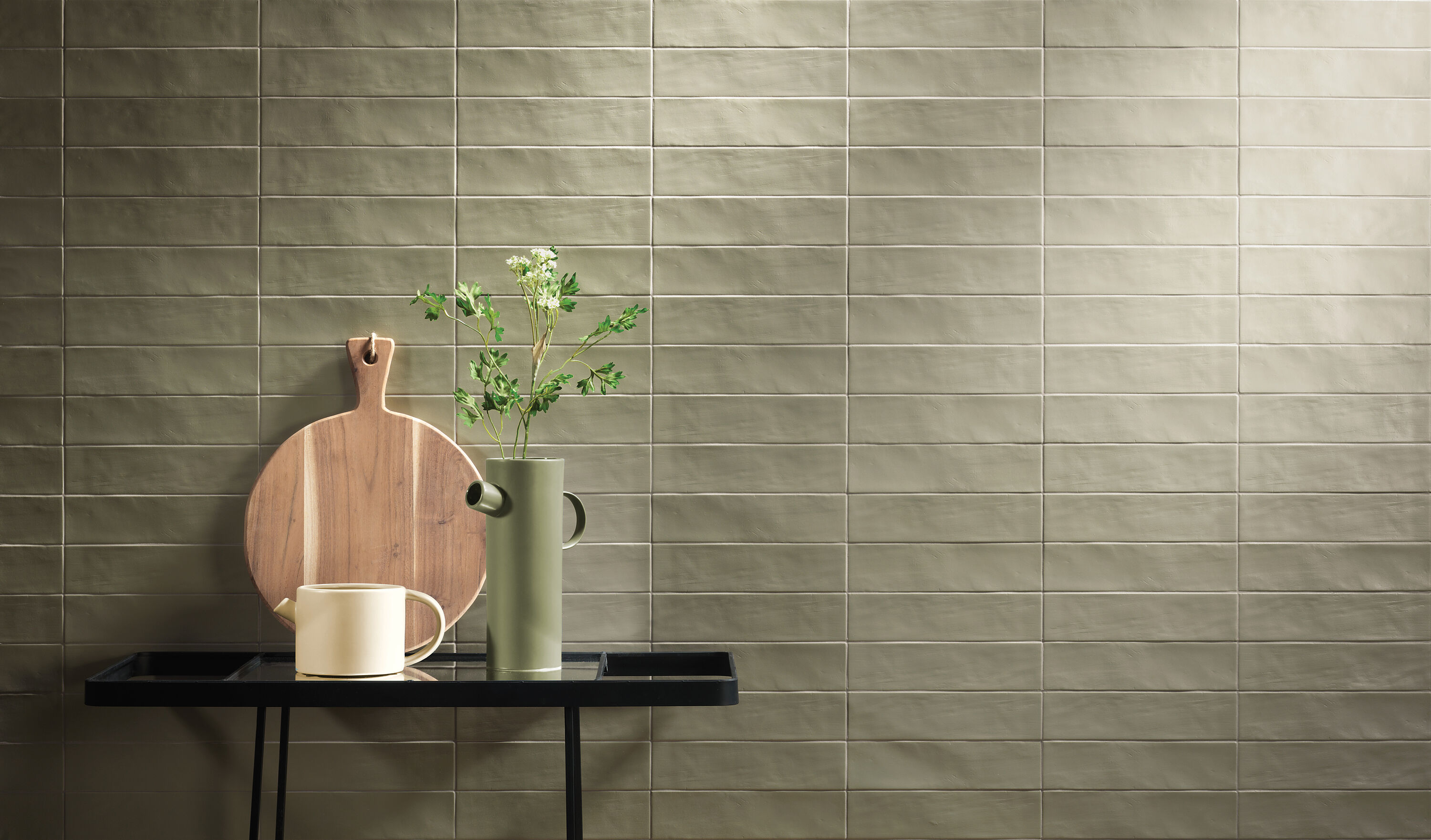 Emser Hues Kale 3-in x 10-in Satin Ceramic Brick Look Wall Tile