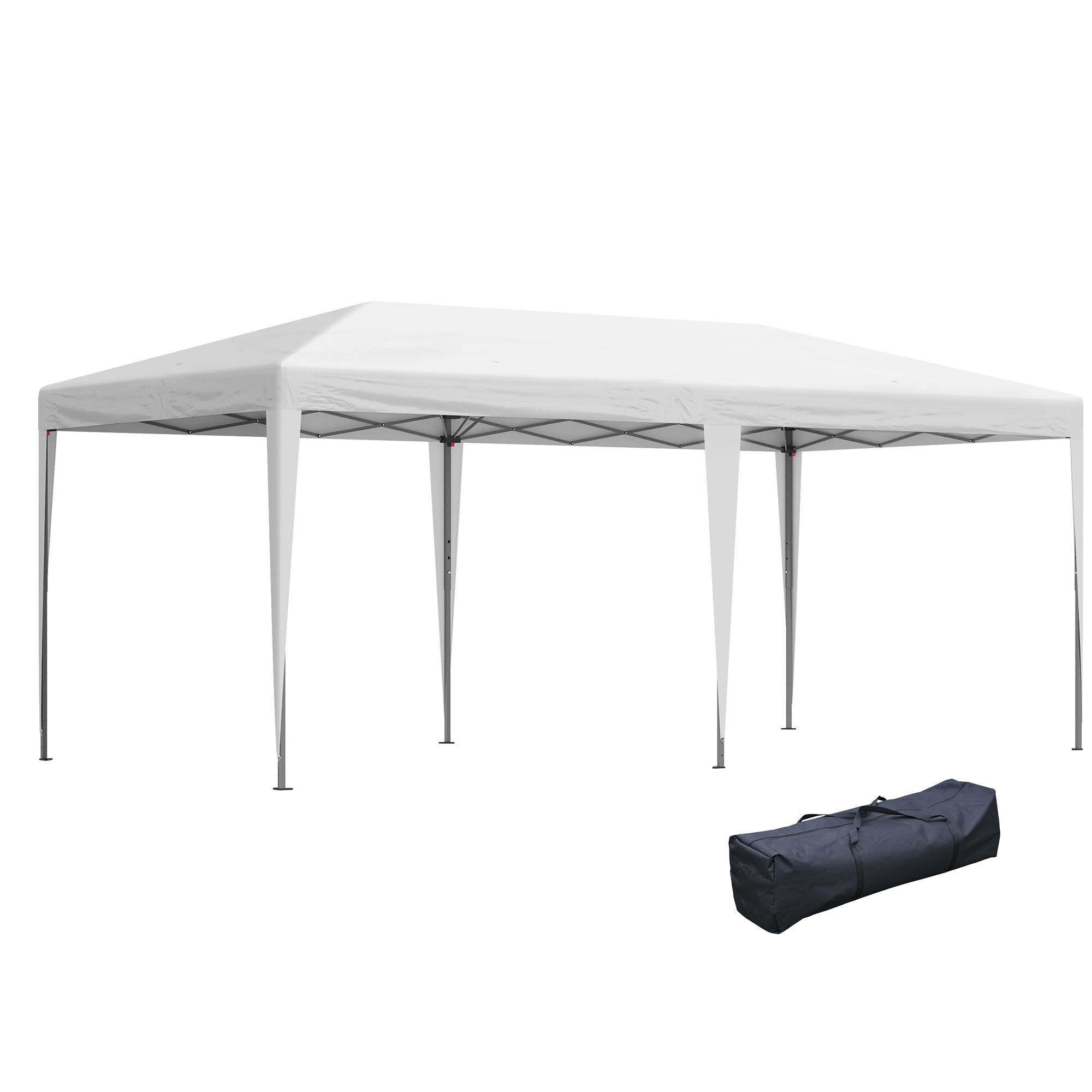 Miki Shinly AB-1403-13JJ 10-ft x 20-ft White Square Pop-up Soft top Roof (Screen Included)