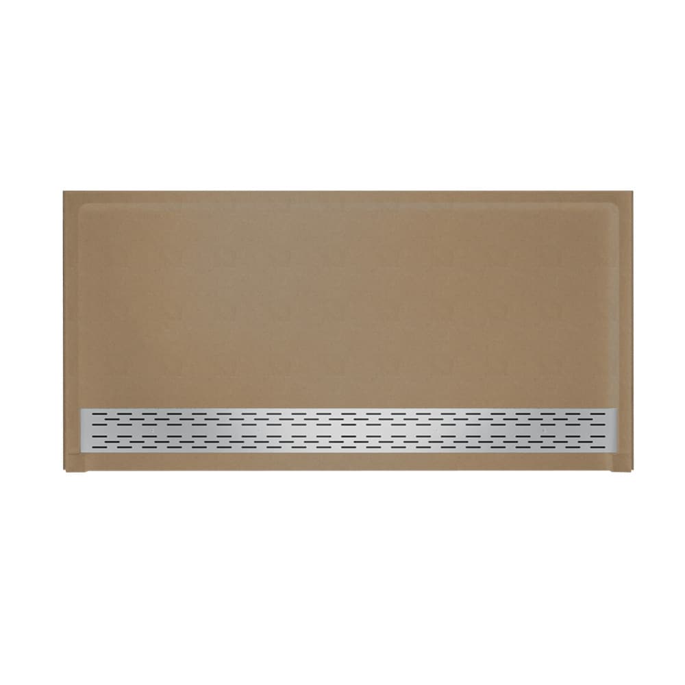 SWAN SBF-3464-091 64.25-in W x 34.13-in L x 5.33-in H Barley Rectangle Shower Pan Base (Front Drain)
