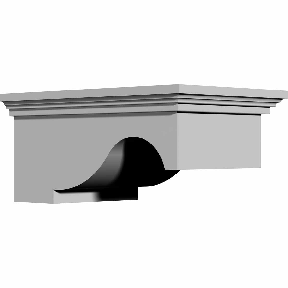 Ekena Millwork BKT07X03X05LU Endurathane Dublin 7-3/4-in x 5-1/8-in x 3-1/2-in Off-white Urethane Standard Bracket