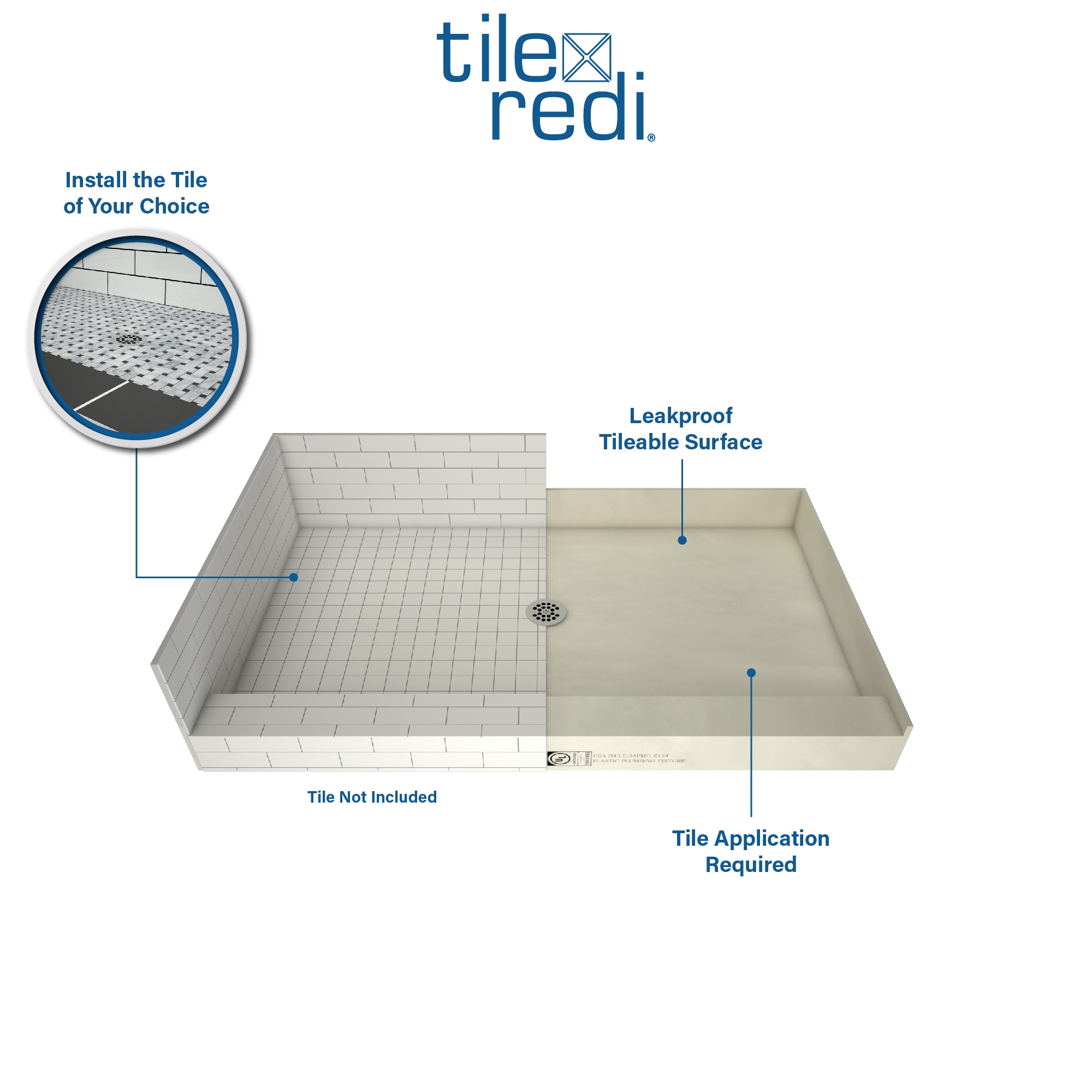 Tile Redi 3054L PVC BN