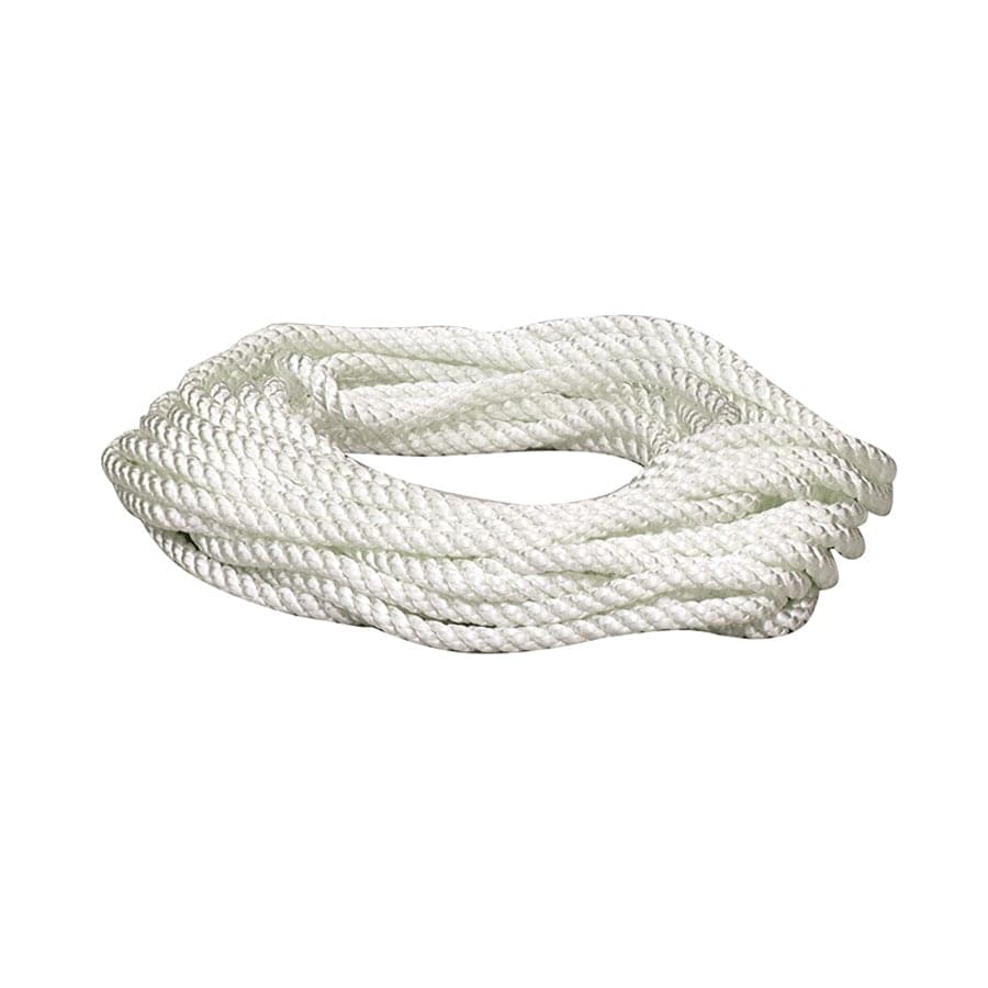 1/4 X 500' WHITE SOLID BRAID NYLON ROPE - 845 LBS BREAK #8 - Bairstow  Lifting Products