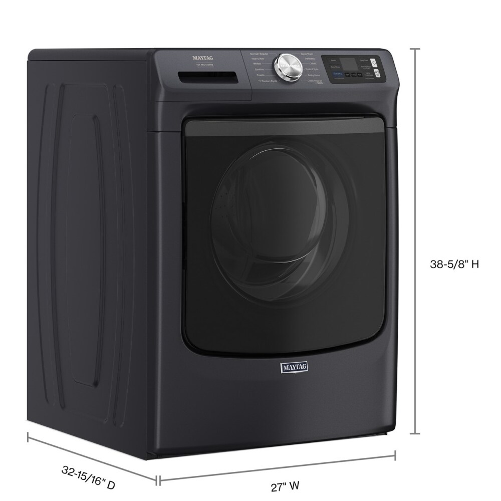 Maytag 5-cu ft High Efficiency Stackable Front-Load Washer (Midnight Steel) ENERGY STAR