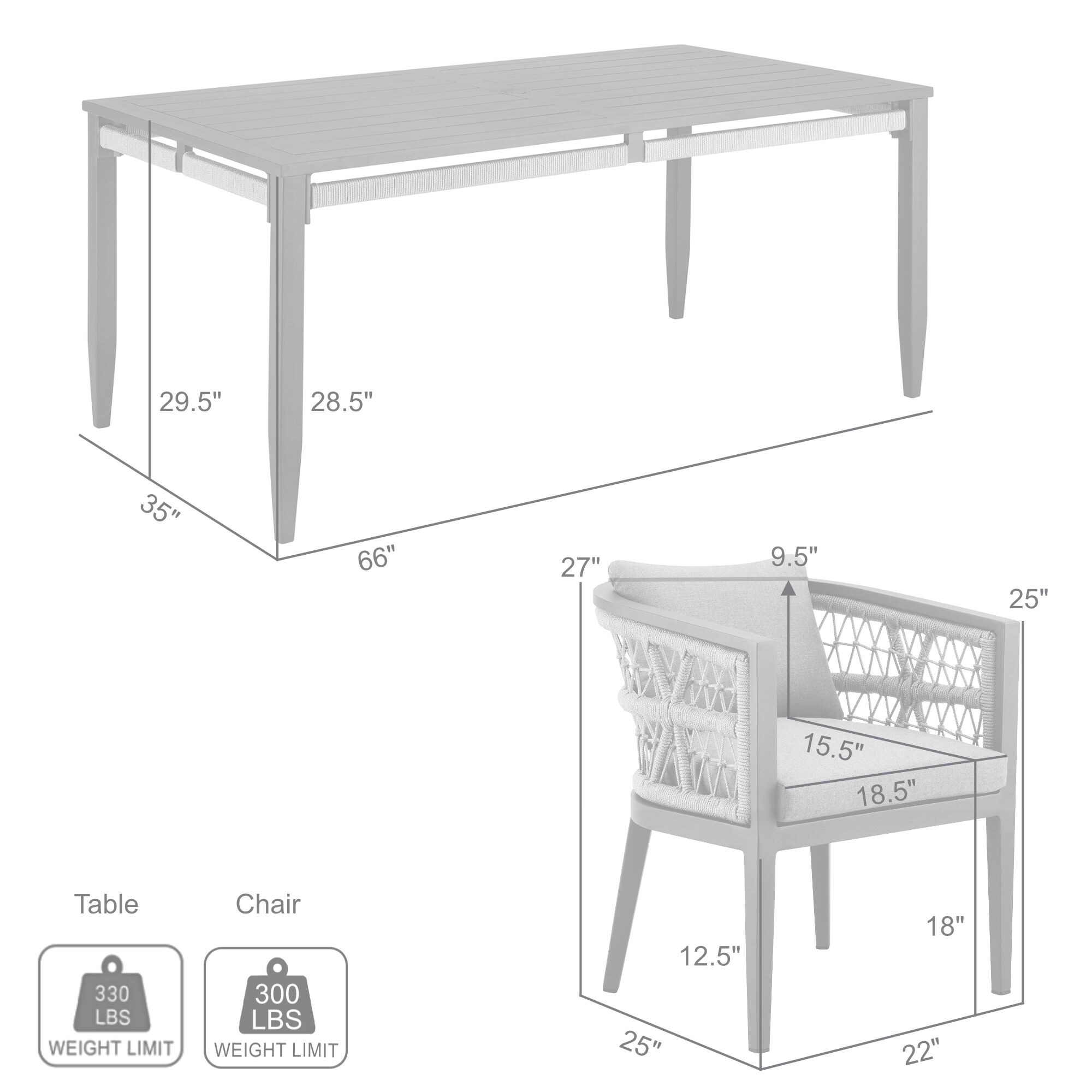Armen Living SETODZE7GRY Patio-Dining-Sets - View #10