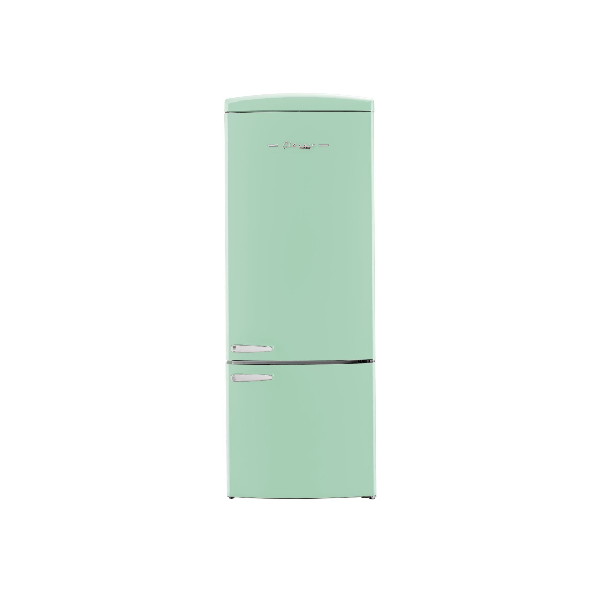 UNIQUE UNQ-455L LG AC Classic Retro 16.7-cu ft Counter-Depth 27.95-in Wide Bottom-Freezer Refrigerator Summer Mint Green ) Garage Ready ENERGY STAR Certified