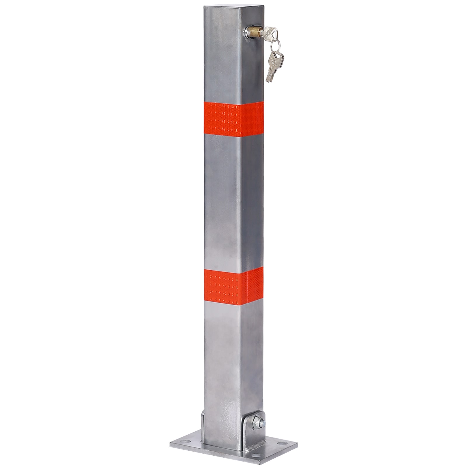 Kahomvis GH-QPW4-2543 Parking Bollard with Lock 27.6-Inches Steel Bollard