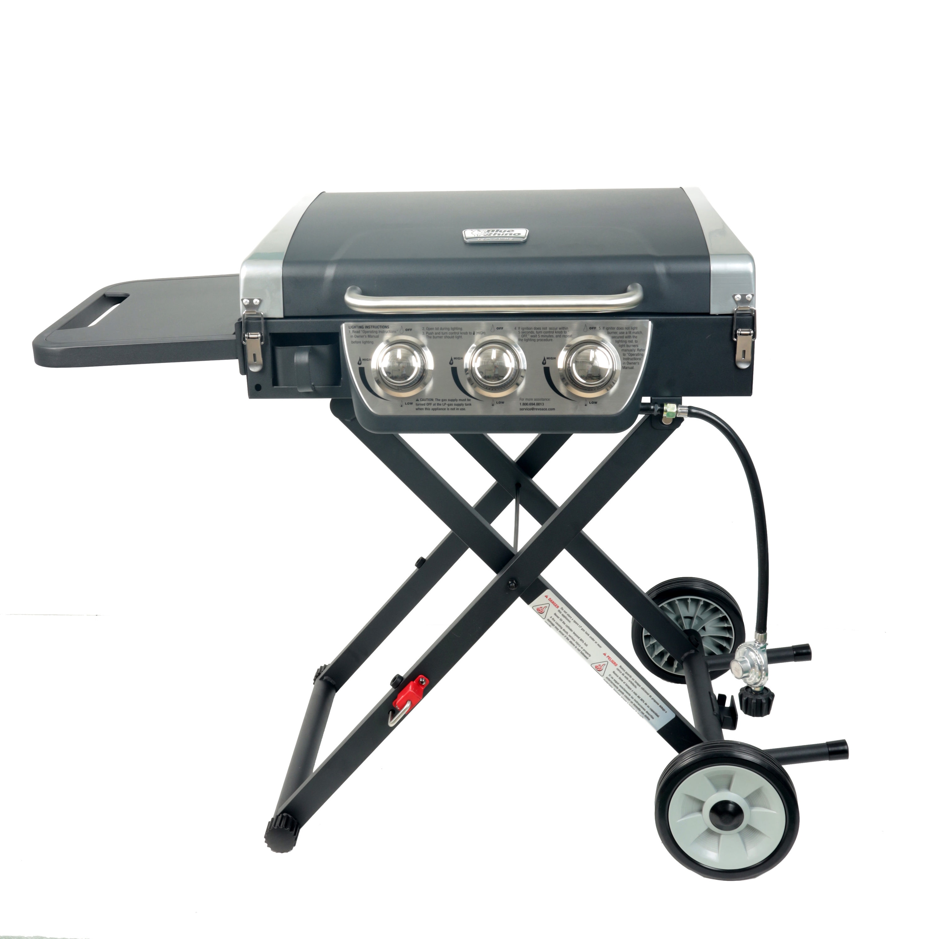 Razor 2-Burner Portable Propane Gas Griddle with Lid and Folding Cart