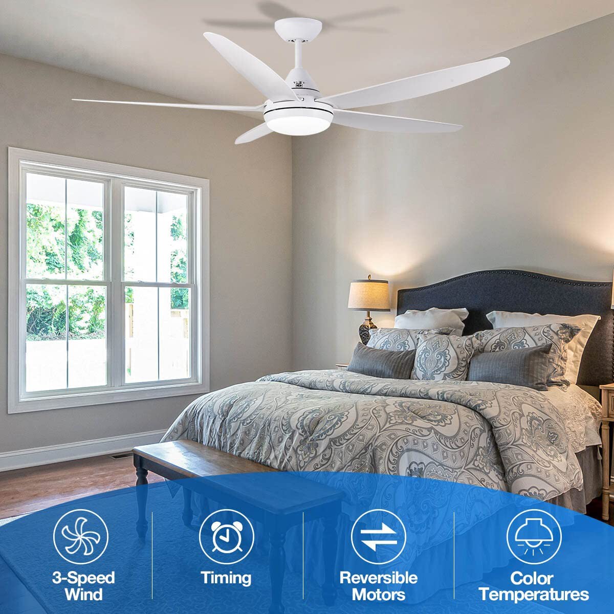 Yardreeze YHDO-56WH Ceiling-Fans - View #9