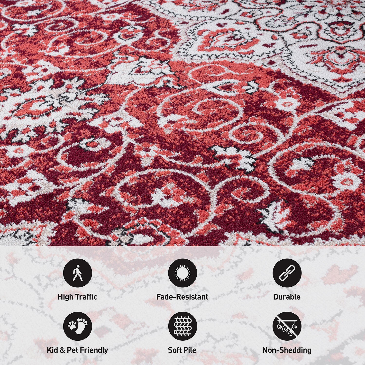 World Rug Gallery WR37RED8X10 rugs - View #3