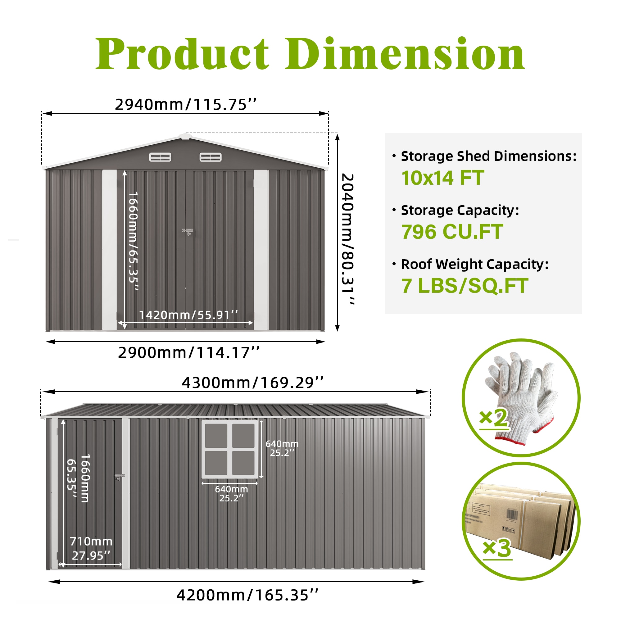 LUXEYARD DS-M-BAC03983 Metal-Storage-Buildings-Sheds - View #5