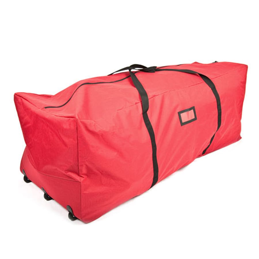 TreeKeeper 24-in W x 59-in H Red Rolling Christmas Tree Storage Bag ...