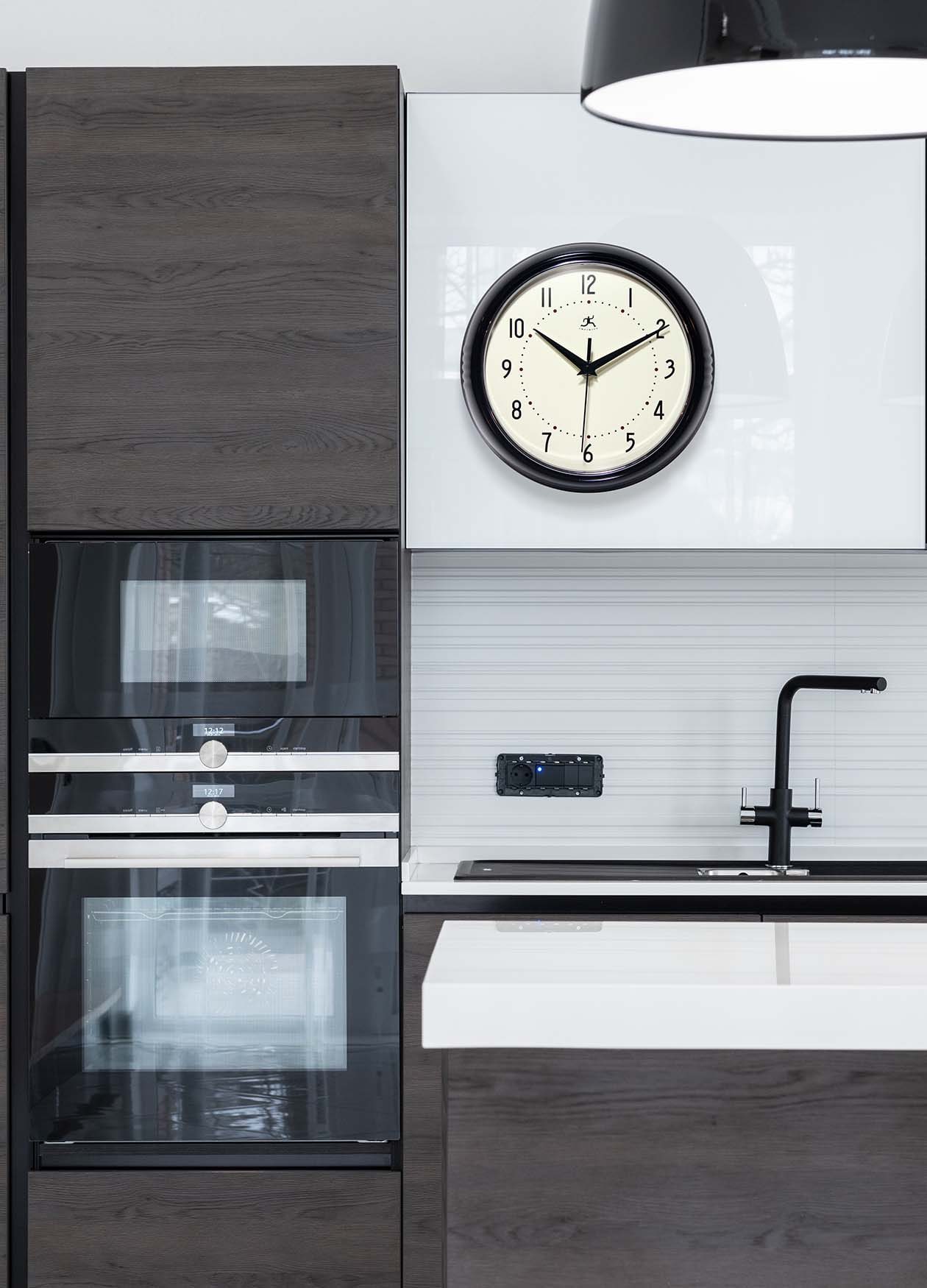Infinity Instruments 10940-BLACK Indoor-Outdoor-Clocks - View #7